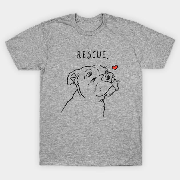 Rescue Dog, Pitbull, Rescue Mom, Adopt Don't Shop T-Shirt by sockdogs